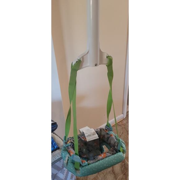 Evenflo Doorway Jumper Green Owls Baby Jumper Bouncer Hang Exerciser Shower Gift - Picture 5 of 15